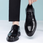 Leather Shoes Dad Shoes Casual Non-Slip Wear-Resistant Fashionable Versatile - Image 2