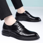Leather Shoes Dad Shoes Casual Non-Slip Wear-Resistant Fashionable Versatile - Image 4