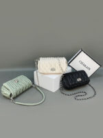Summer New Style Elegant Fashion Rhinestone Chain Fairy Bag Niche Single Shoulder Crossbody Underarm Bag Pleated Small Bag - Image 2